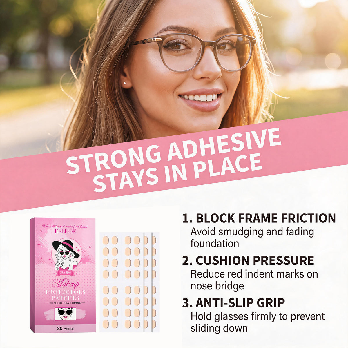 Lightweight And Snug Nose Bridge Anti Makeup Glasses Nose Pad