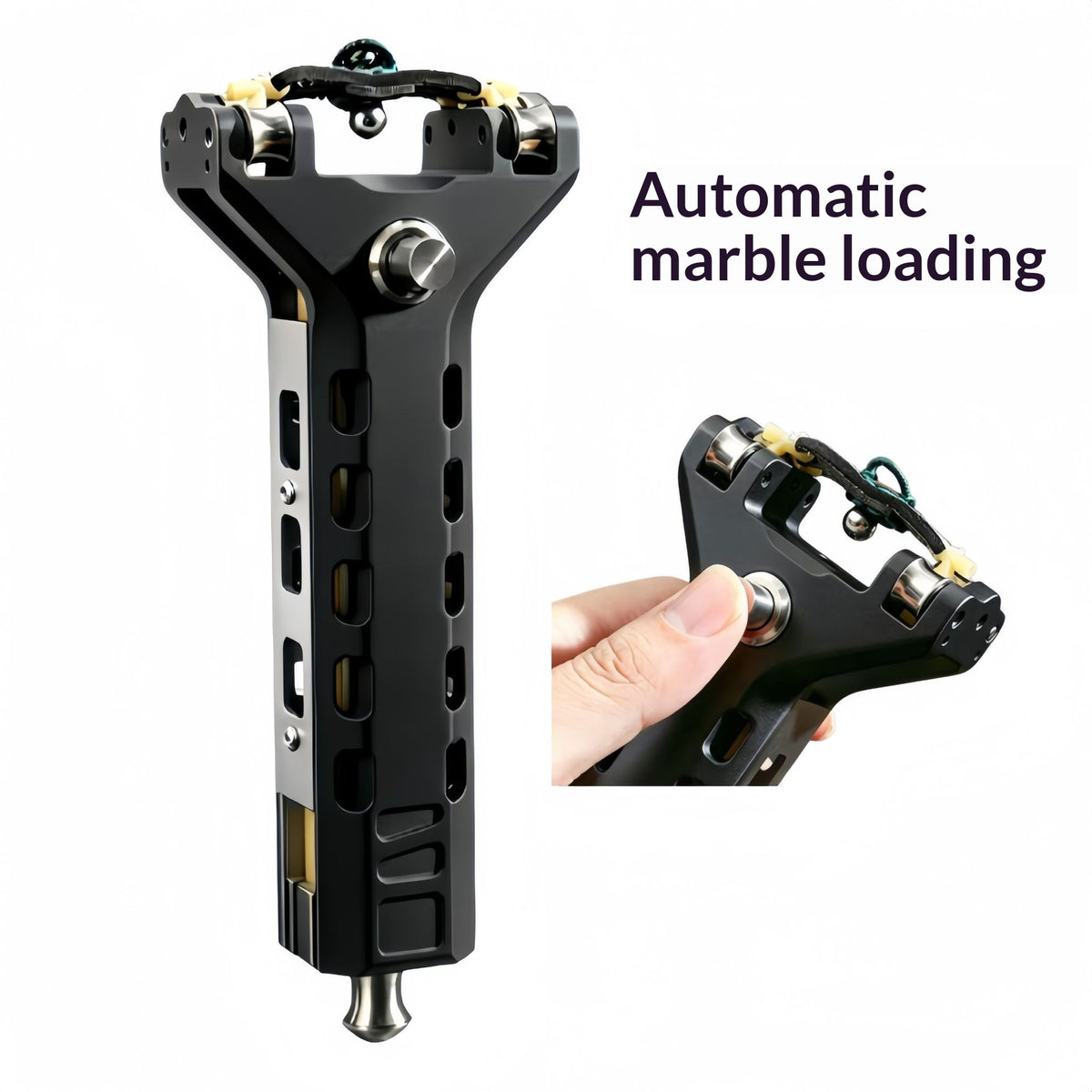 Automatic Loading Steel Ball Rapid Fire Slingshot Outdoor Shooting