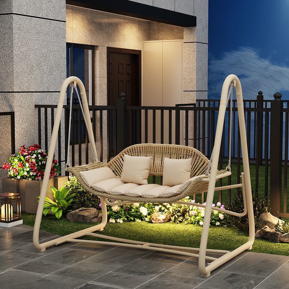 Casual Laid-back Influencer-style Double Rocking Swing Chair