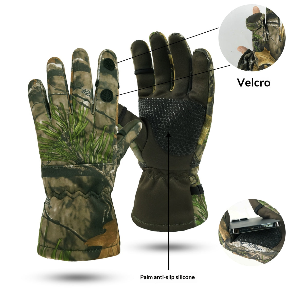 Outdoor Bionic Hunting Camouflage Gloves (Outdoor)