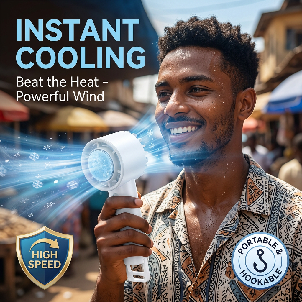 Portable Tec Turbo Fan, 3-in-1 Cooling Fan, High Speed Rechargeable...