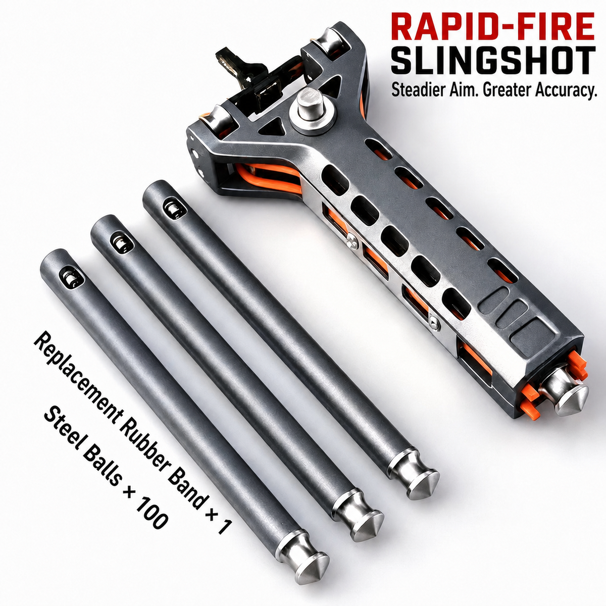 Automatic Loading Steel Ball Rapid Fire Slingshot Outdoor Shooting