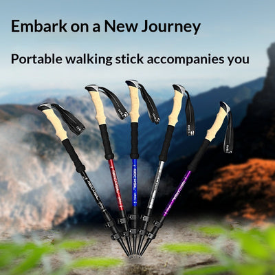 Outdoor Hiking And Telescopic 3-section Trekking Poles Unisex Hiking Poles