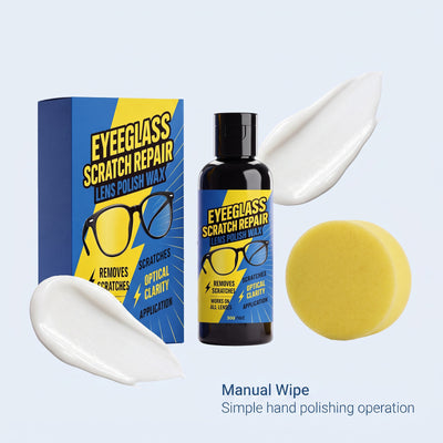 Eyeglass Scratch Repair Cream – 30g Lens Polish Kit with Applicator Sponge for Glasses, Sunglasses & Screens