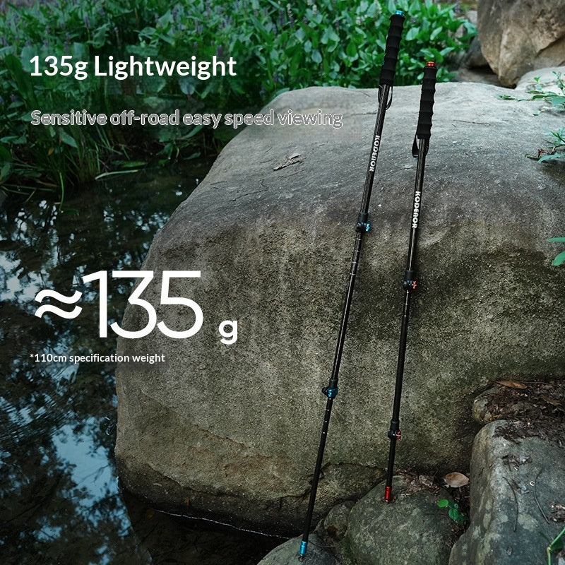 Carbon-fiber Professional Outdoor Hiking And Climbing Telescopic Trekking Pole