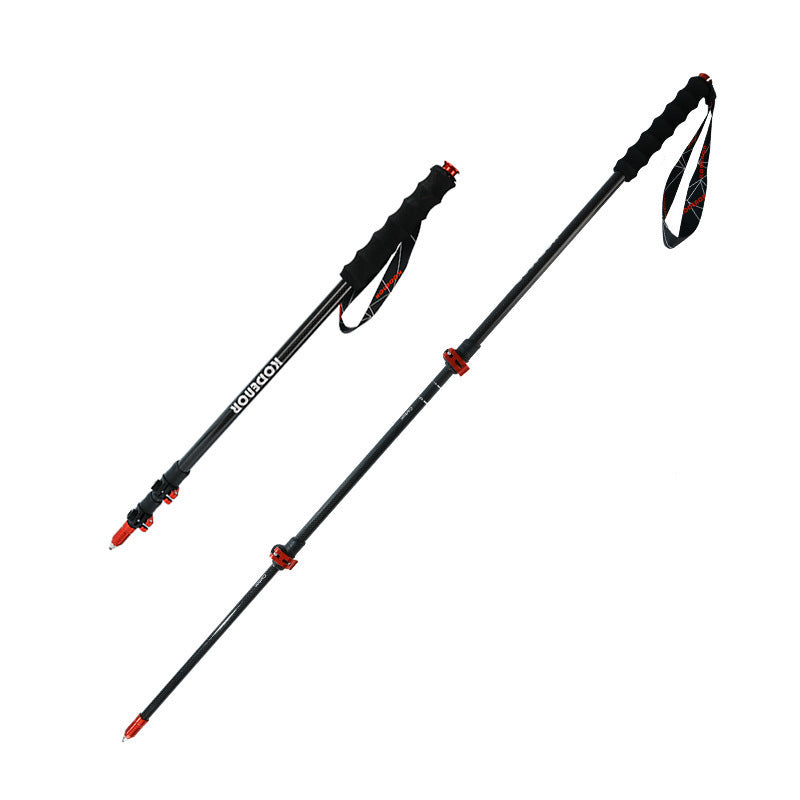 Carbon-fiber Professional Outdoor Hiking And Climbing Telescopic Trekking Pole