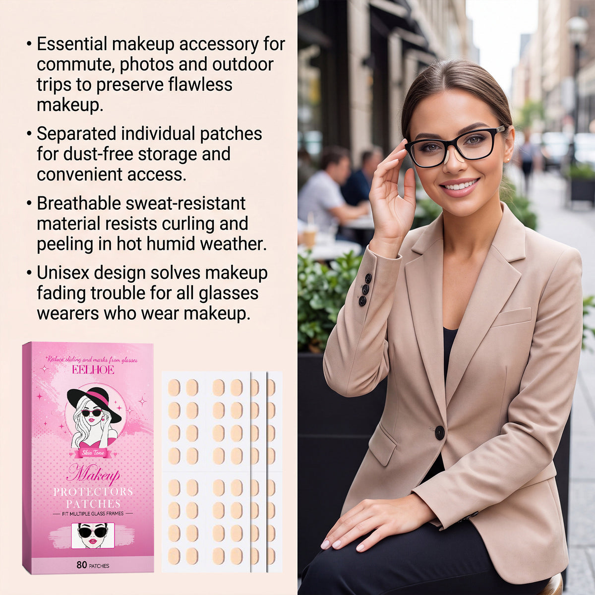 Lightweight And Snug Nose Bridge Anti Makeup Glasses Nose Pad