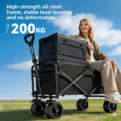 Foldable Travel Trailer Outdoor Camping Wagon (Outdoor)