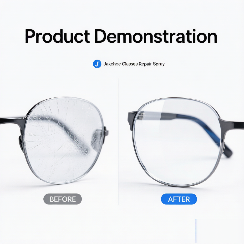 Before and after demonstration - scratched vs clear lens