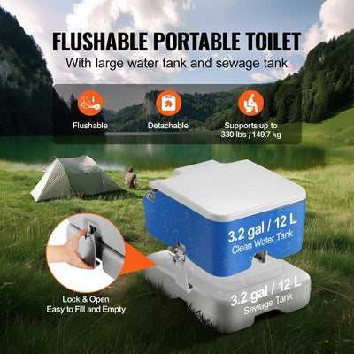 Portable toilet dimensions and compact design