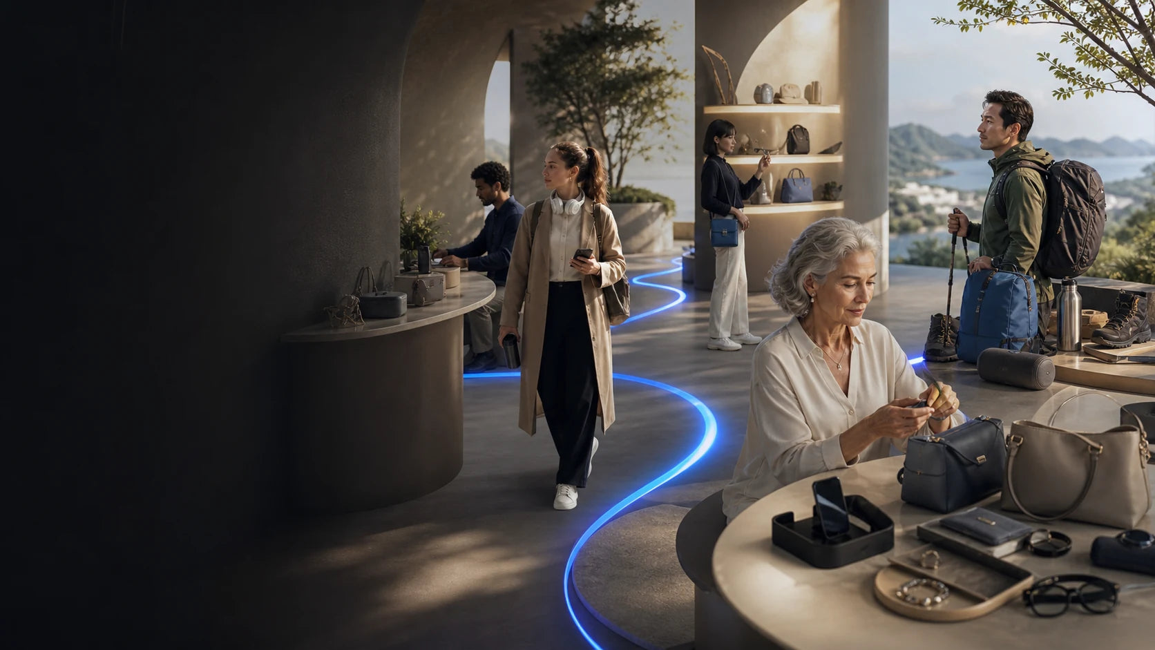 People across generations discovering products for commuting, technology, style and outdoor life